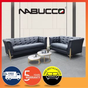 Nabucco 2211Genuine Italy Cow Leather Sofa[Ready Stock For Selected Cow Leather Colour][Delivery West Malaysia Only]