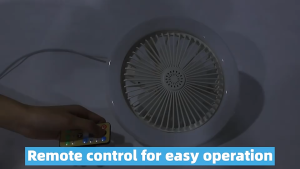 Fan Light Smart Ceiling Fan Light for Dining Room and Bedroom E27 Screw-type Household Silent Small Fan