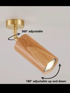 BL-Lighting Wood Color Spotlight LED Track Light Nordic Ceiling Light Entrance/Balcony/Cloakroom/Commercial Store LED Light