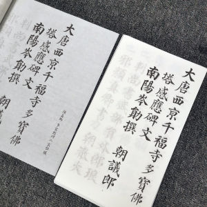 Beginners Writing Brush Introduction to Copy Yan Zhenqing Multi-Pagoda Tablet Copybook Tracing Original Copybook Calligraphy Xuan Paper Soft Pen Calligraphy Practice Board