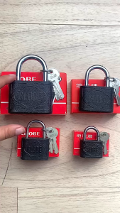 Globe Iron Padlock 3keys Hardened Padlock door padlock cabinet Padlock