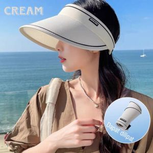 Topi Visor Pelindung Matahari Topi Pantai Anti UV Topi outdoor Topi olahraga lipat topi golf koreann