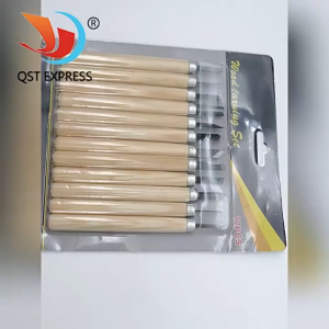 Set Pisau Ukir Kayu Multifungsi 12in1 - Warna Natural