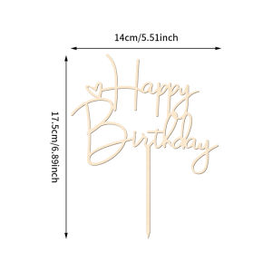 YOMDID Happy Birthday Cake Topper Birthday Cake Decoration With Lettering & Heart Accents Happy Cake Toppers for Birthdays