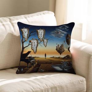 KAYOU | Salvador Dali Pop Art Pillow Case Plush Fabric Soft Double Sided Print Sofa Cushion Cover Throw Pillow Covers