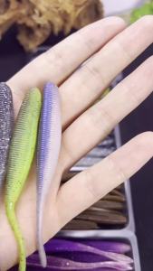 Mồi Câu Mềm Hopeblaze Salted Pin Tail Worm 7.5/10cm PVC Có Gân Kiểu Swimbait Dành Cho Cá Bass Cá Trê Nước Ngọt Câu Kiểu Texas Rig.