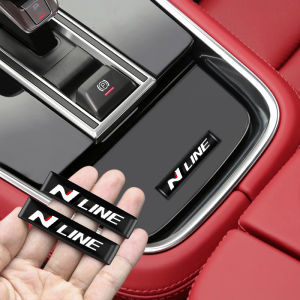 2/4/10 ชิ้น 3D ป้ายรถสติกเกอร์ตกแต่งสําหรับ Hyundai N Line Tucson Accent Kona Elantra Getz Ioniq IX35 I40 Sonata IX20 Santafe