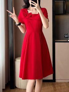 DAIXIANGFEIZI | Summer Maxi Dress Waist Cinching Short Sleeve