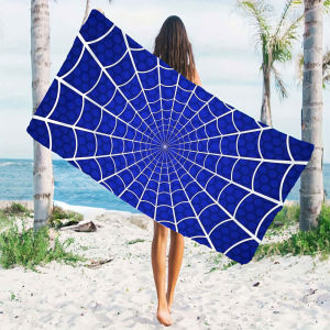 BILIBILI | Blue Spider Web Grid Beach Towels Ultra Lightweight Quick Drying Super Absorbent Summer Essential Fast-Drying Towel for Beach