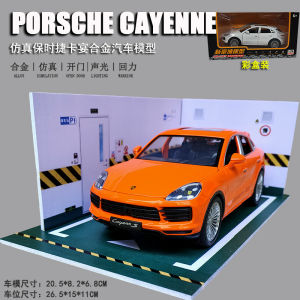 Alloy Simulation Porsche Cayenne SUV Car Model Sound Light Interactive Boys Toy Vehicle Collectible Decoration