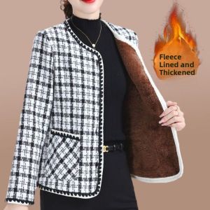 HUAXUNRAN | Large Size Thick Woolen Cardigan Loose and Slimming