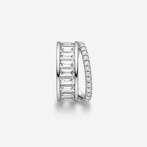 HEFANG Jewelry | Ice Crystal Double Layer Stylish Earrings