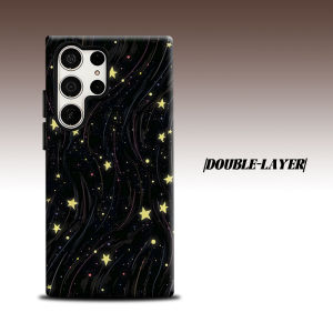 starry night swirl For Samsung Galaxy S26 S25 S24 A56 A36 Dual Layer Luxury Fashion Full Lens Protective Case