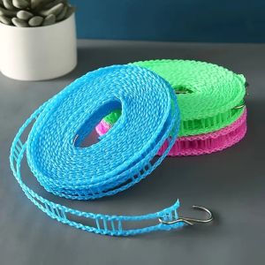 Windproof Retractable Clothesline 5m - Adjustable Travel Laundry Line for Indoor/Outdoor Camping Home & Hotel Use