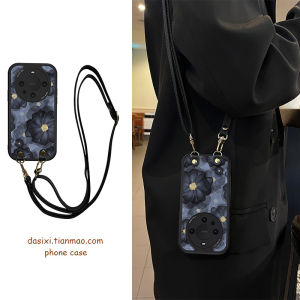 Huawei Mate80Pro Silicone Leather Phone Case Womens Crossbody Durable Protective Shell for Huawei Mate60 70 30 pro Models