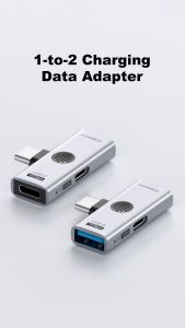 Hagibis USB C Adapter 1 in 2 Out Splitter With 10Gbps Data Transfer PD100W Charging Port USB C To Headphone OTG Converter For Phone/Laptop/Tablet/Switch