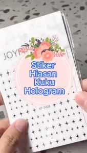 Aurora Love Nail Sticker: Stiker Kuku Nail Art Hologram Metalik Berkilau