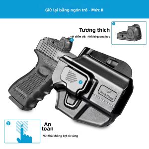 Bao Đựng Súng Đa Năng OWB Polymer Paddle Dành Cho Glock Taurus Springfield Tara Walther Ruger S&W Sig Sauer CZ SCCY Tương Thích Với Red Dot