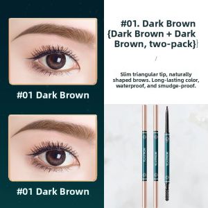 MONLEYTA | Double-Head Ultra-Fine Waterproof Natural 3D Eyebrow Pencil Long-Lasting Colorful Wild Eyebrow Drawing Tool Easy To Use
