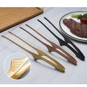 Korean Barbecue Tong 304 Stainless Steel Grill Cooking Chef Tongs Salad Cake Dessert Serving Food Tongs BBQ Clips Clamp Kitchen Tools