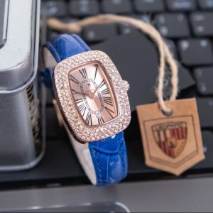 Jam tangan wanita Leopard 8084L tali kulit tanggal aktif analog original