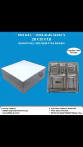 Paket Dus 20x20 Plus Mika Sekat 5 Tebal Full 400 Gsm (Paket 50 Set-KBB20DMK)