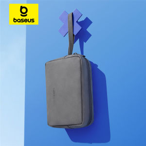 Baseus Phone Bag Zippered Organizer Bag Storage Case for iPhone 17 16 Pro Max Samsung Power Bank Charger Digital Accessories Bag