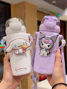 Clow M Childrens Thermos Mug Girls Go to School Good-looking Cup with Straw Sanrio Schoolchild Bottle Cute Gift