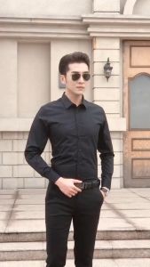Plain Business Formal Office Shirt Slim fit Long sleeve Suit shirts