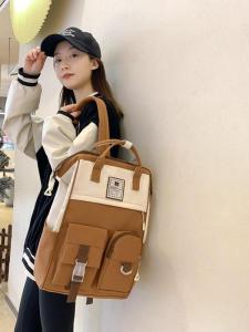 Túi Du Lịch Nữ Túi Đeo Vai Đôi Cao Cấp Túi Sách Thời Trang Đường Phố Túi Học Sinh Túi Chạy Trốn Túi Đeo Vai Lớn