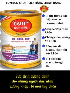 [Ưu đãi đặc biệt] Sữa Bột Cow True Milk Cơ Xương Khớp 900g - Cho Người Loãng XươngĐau CơThoái Hóa Khớp Date mới nhất