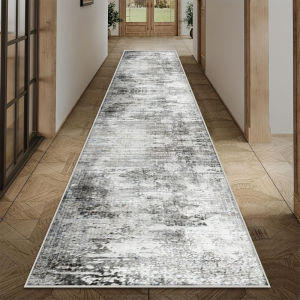 VIKAMA Luxury Gradient Textured Rug Non-slip and Durable Hallway Runner Kitchen and Laundry Room Rug Home Decor