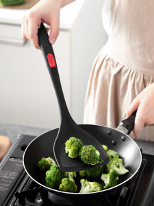 Onlycook Silicone Heat Resistant Non-Stick Cooking Spatula Flat Bottom Pan Fry Scrape Kitchen Utensil Set Drain Spoon