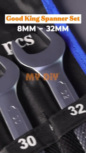 MYDIYHOMEDEPOT - GOOD KING 14pcs 8-32mm 8-24mm CRV Combination Spanner Wrench Set 8 - 32mm Combination Spanner Set Open & Ring End