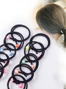 High Elasticity Black Hair Ties for Women No Seam Durable Hair Bands Hair Bands Hair Ties Hair Ropes Hair Accessories