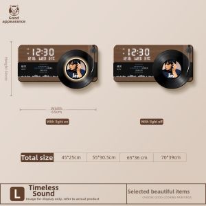 HAOJIUBUJIAN | Retro Creative Glowing Wall Clock with Perpetual Calendar