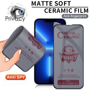 Matte Privacy Flexible Ceramics Tempered Glass Screen Protector For Huawei Y61 Y70 Y90 P20 Lite P30 P40 Nova 5T 7i 7 SE Y7 9 10 Pro Y9 Prime 2019 Y7A Y7P Y6P Y5P Y9S Honor 8X