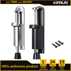 KIPRUN Kickdown Door Stop Stainless Steel Telescopic Door Stopper Silver Spring Loaded Step-On Door Holder Door Stops Adjustable Heavy Duty Door Locks Holder