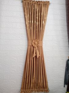 Gorden jendela model kupu kupu motip polkadot kain tebal untuk kaca kecil