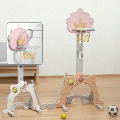 ZHENDOU | Adjustable Indoor Toddler Basketball Hoop Set