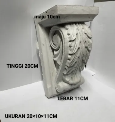 ornamen korbel konde ukuran 20cm × 10cm × 11cm