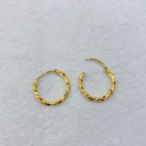 Allergy-Free Sand Gold Ear Cuffs Smooth Twisted Wire Small Fashion Jewelry Ear Decorations Uniform Color Simulation Gold Ear Rings
