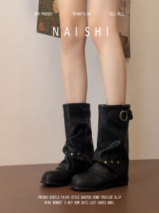 Retro Rivet Height-Increasing Versatile Short Boots