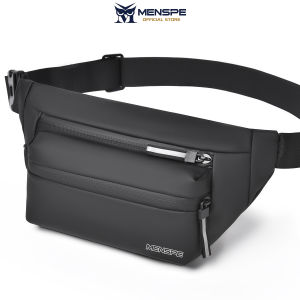 MENSPE Mens Chest Bag Waist Bag Large Capacity Shoulder Bag Wear-resistant Hip Belt Cross body Shoulder Pouch Purse Man Chest Bag Side Bag with Headphone Jack