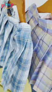 Korean Style Pleated Skirt for Kids Girls 3-12 Years Old Cute Plaid Checkered Design White Black Palda Short for Kids Girls