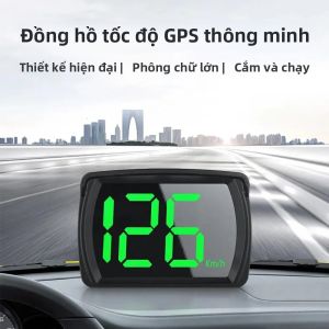 Y03 Đa Năng GPS HUD Màn Hình Hiển Thị Kỹ Thuật Số Đồng Hồ Tốc Độ Máy Chiếu Phông Chữ Lớn Đồng Hồ Tốc Độ Có Dây Tự Động Điện Tử Một Phần