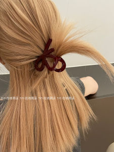 Bordeaux Red Series Shark Clip Womens Lightweight Handy Wine Red Hair Accessories Elegant Hair Grips Fashionable Hair Decorations