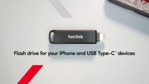 SANDISK PhoneDrive 256GB (Lightning + TypeC USB3.2 Gen1) แฟลชไดร์ฟ OTG flashdrive โทรศัพท์ notebook