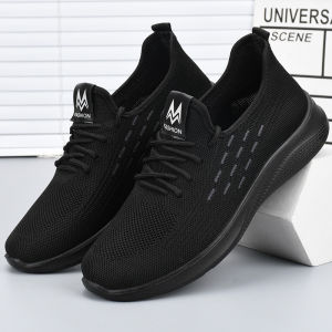 Giày Thể Thao Thường Ngày Chống Trượt Đế Mềm Giày Nhà Bếp Giày Làm Việc Cho Nam Giày Bố Phong Cách Bắc Kinh Màu Đen Giày Chạy Bộ Nhẹ