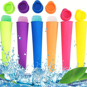 6pcs/lot Summer Ice Cream Mold Reusable Lolly Popsicle Diy Food-grade Silicone Pop Mold Ice Lolly Ice Cube Mould Kitchen Gadgets